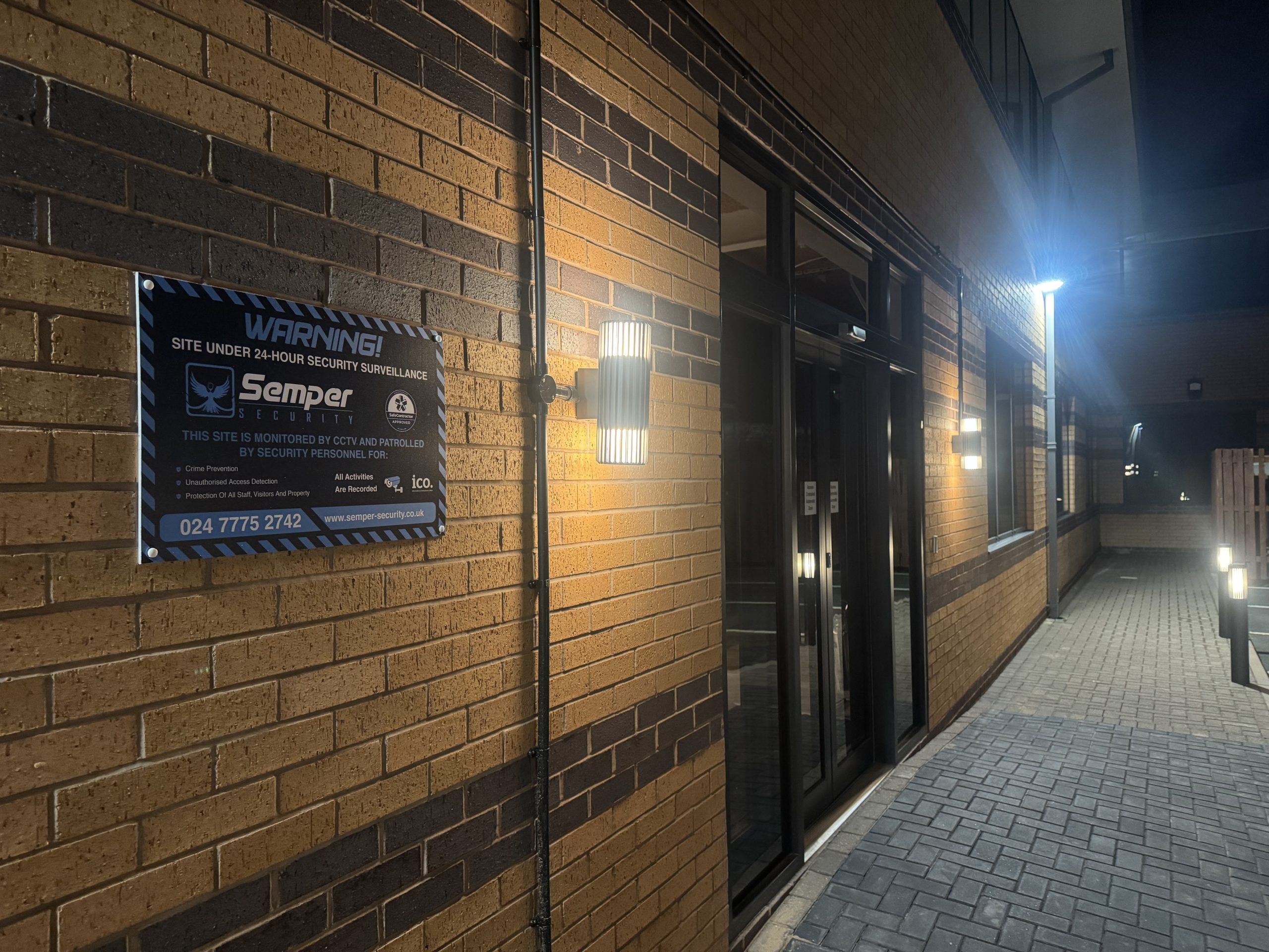 Semper Security monitored commercial site protected by CCTV surveillance